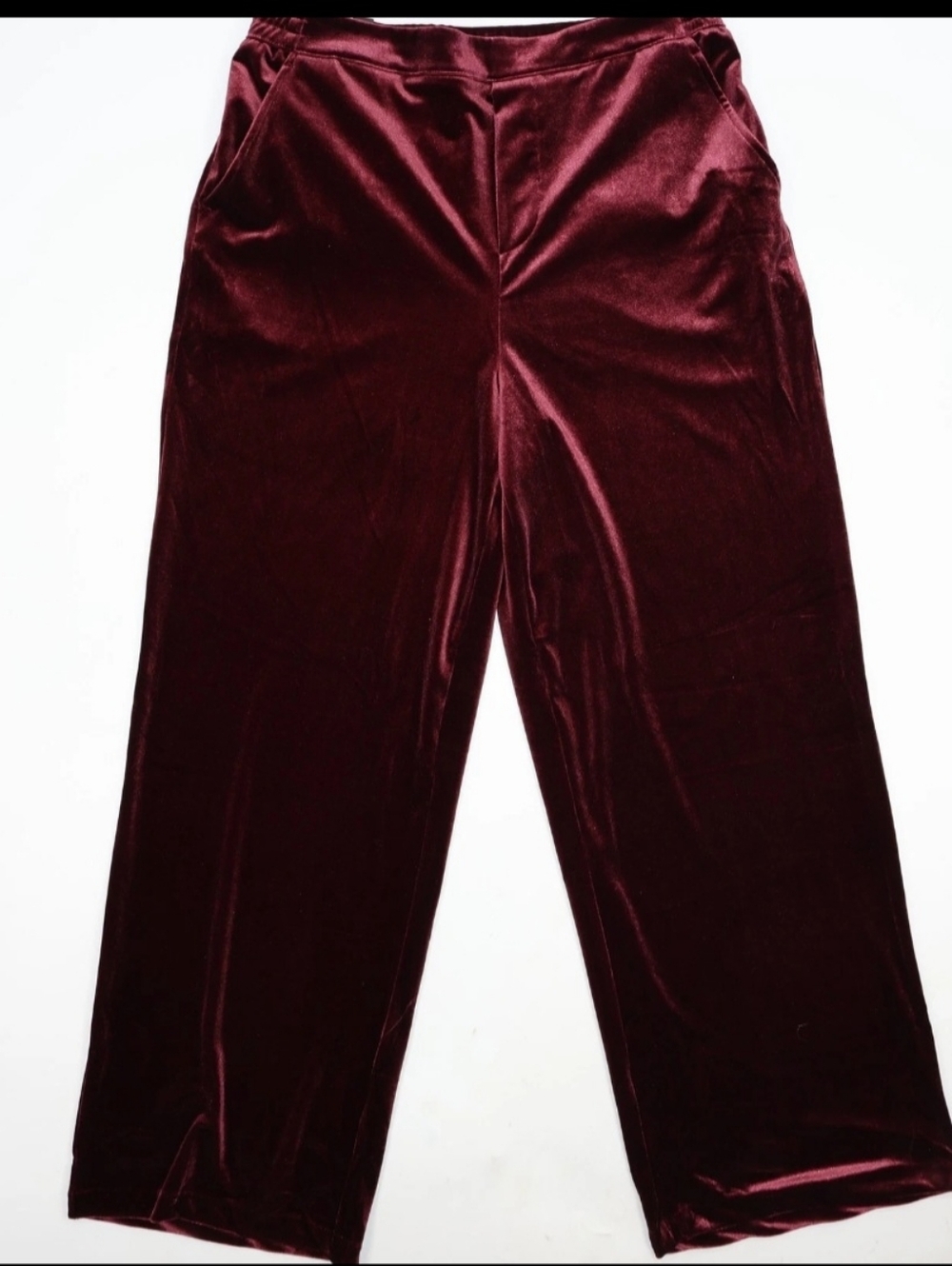BLANKNYC VELVET WIDE LEG PANTS WOMEN'S COLOR WINE
